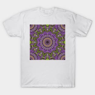 Mandala Botanical Flower Bohemian Pastel Art Colorful Paisley T-Shirt